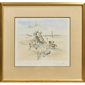 Salvador Dali Le Cavalier Cosmique, C. 1982. Etching with…
