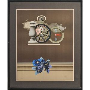 Andres Segovia Infernal machine, lithograph on arches papier.…