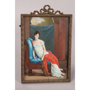19th century French miniature, after Francois Gerard's…