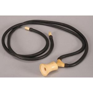 19th century ivory stethoscope, with turned ivory bell and ear…