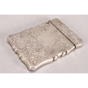 Edwardian sterling silver card case, hallmarked Birmingham,…
