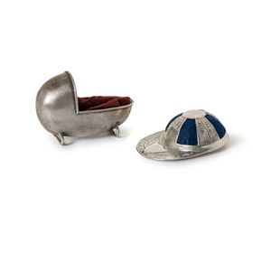 2 sterling silver novelty pin cushions, hallmarked Birmingham…