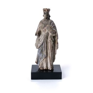 Antique Santos figure, carved wood with traces of polychrome…