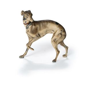 Cold painted spelter greyhound figure, no maker's mark apparent.…