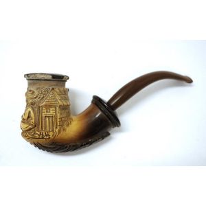 Antique Collectible Wood Leg Tobacco Smoking Pipe
