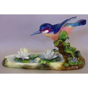 Crown Staffordshire Kingfisher Figurine by J T Jones - Crown
