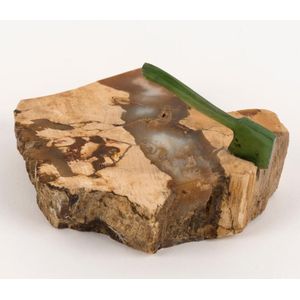 A New Zealand fossilised mineral specimen with nephrite…