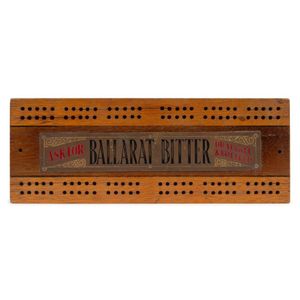 Ballarat Bitter cribbage board pub advertising score board,…