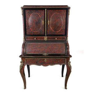 A Louis XV style Boulle bureau a cylindre, 19th century, 151 cm…