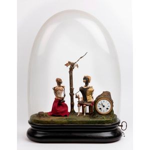 A French automaton clock, circa 1900, a working model featuring…