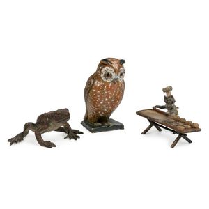 Two Viennese cold painted bronze animal ornaments by Franz…