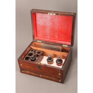 Georgian Satinwood Sewing Box circa 1825 with Lock and Key For