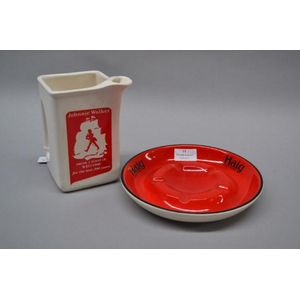Johnnie Walker whisky jug along with a Haig ashtray, approx 15…