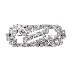 Old Mine Cut Diamond Estate Brooch 1.75 Carats LV