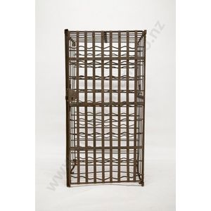 French wrought metal wine cage, 59 cm wide, 55 cm deep, 116 cm…