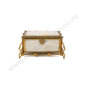 Antique copper and brass trinket box - price guide and values