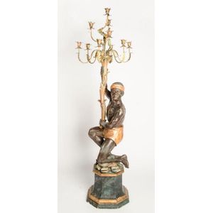 An impressive blackamoor candelabra, late 19th / early 20th…