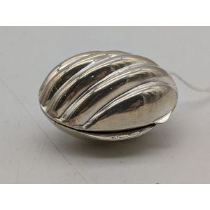 Italian 925 silver clam shell trinket box, sweet silver hinged…