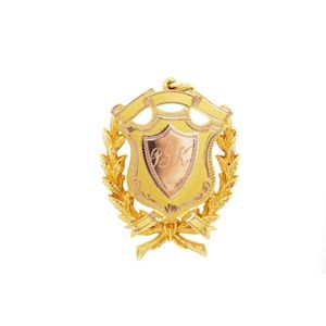 Australian Art Deco period 9ct rose gold fob medal. Marked…