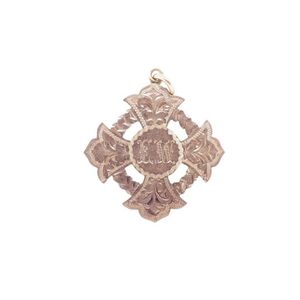 Antique 9ct rose gold sports fob medal marked 9ct. Approx…