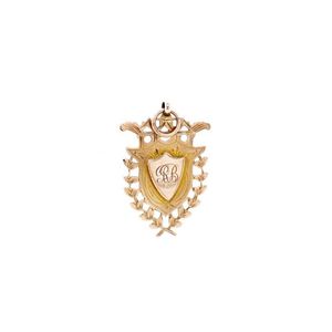 Edwardian 9ct rose gold fob medal marked William James Dingley…