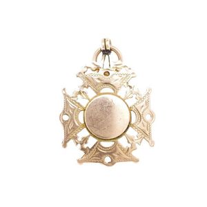 Victorian 9ct rose gold fob medal marked Birmingham 1900 H N &…