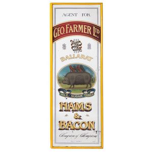 Geo. Farmer Ltd. Hams and Bacon, Ballarat' agents advertising…