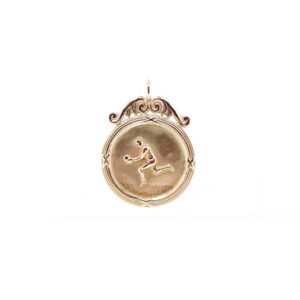 Antique Australian 9ct rose gold rugby medal marked Willis & co.…