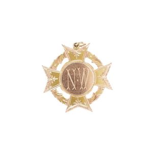 Antique Australian 9ct rose gold Rugby medal marked Aronson 9ct.…