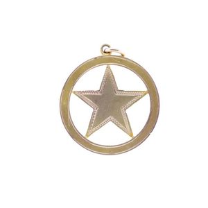 Antique 9ct yellow gold fob Star medal marked HHH 9ct. Approx…