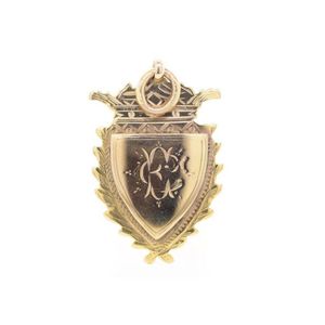 Antique Australian 9ct yellow gold fob medal marked 9 ct 375…