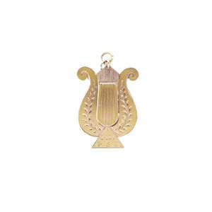 Antique 9ct rose gold Lyre fob medal marked ct. Approx weight 2.…