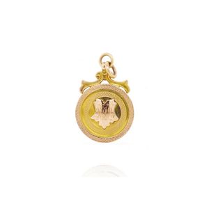 Antique 9ct rose gold Golf fob medal marked Birmingham 1920 C.F.…