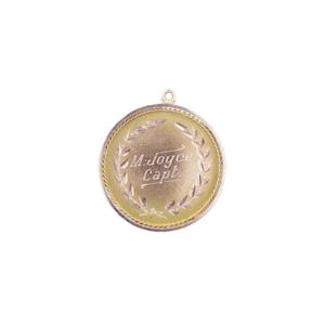 Antique Australian 9ct rose gold tennis medal marked 9ct.…