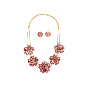 Avakian Pink sapphire earring and necklace set