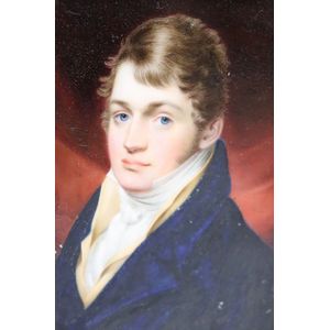 Georgian portrait miniature, superb finely worked portrait of a…