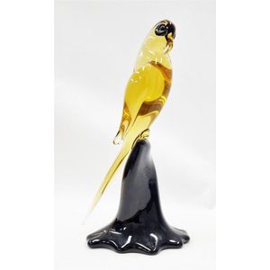 Pair Venetian Glass Exotic Bird Sculptures, Vintage circa 1950 – Devonia