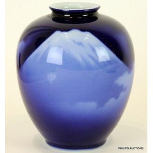 Japanese porcelain Fukagawa vase prunus (item #1427053)