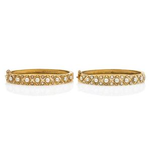 Pavé Diamond Monogram Spring Bangle