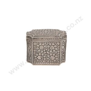 Fine quality 19th century Anglo-Indian silver tea caddy,…