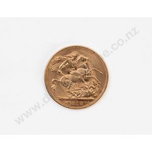 1913 full gold sovereign, Melbourne mint