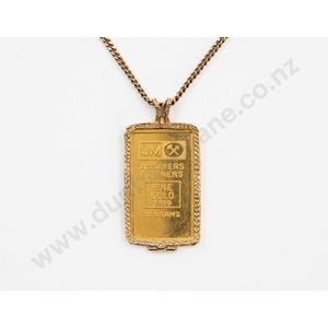 Supreme gold clearance bar pendant