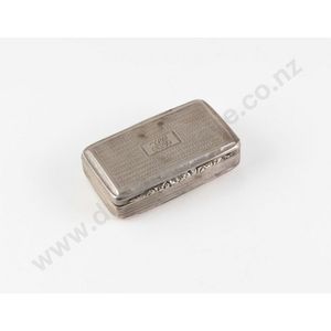 George III sterling silver snuff box, rectangular form all…