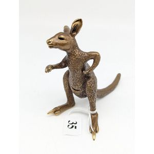 Signed Pete Smith platypus figure, bronze modelled platypus,…