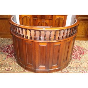 Rare Australian Colonial pulpit, cedar demi-lune shaped with…