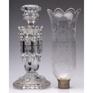 Vintage Clear Swirl Glass Tall Hurricane Chimney Candle Holder Lamp Cr –  PennAntique