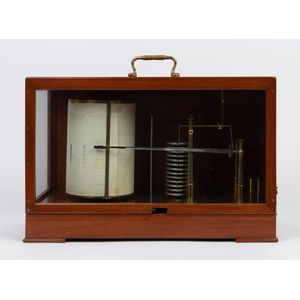 A mahogany cased barograph by Short & Mason, 20th century, the…