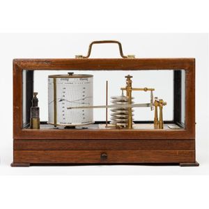 A cased vintage barograph by F. Darton & Co., London, circa…