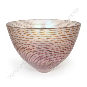 Iridescent Flared Bowl By Bertil Vallien - Scandinavian - Named 