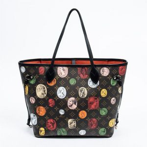 Louis Vuitton Petite Malle Handbag Limited Edition Fornasetti Print Leather